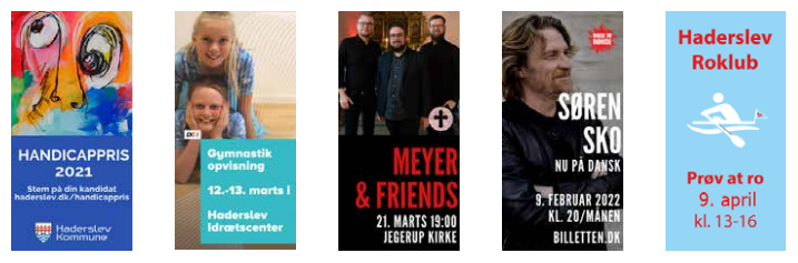 Eksempler på annoncer til infotavlerne